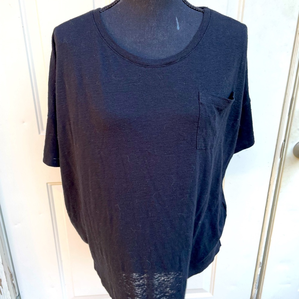Old Navy, Boyfriend, Black, Short Sleeve, Top, Size XL